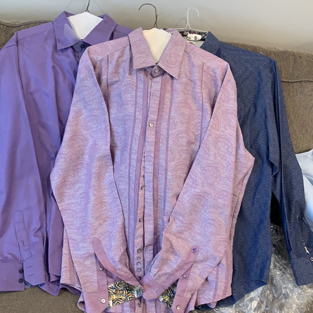 Robert Graham Purple and Blue Dress Shirts